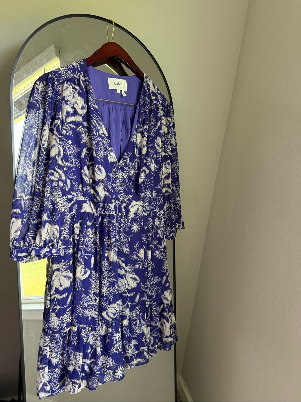Ba&sh Ulia Floral Print Mini Wrap Dress L